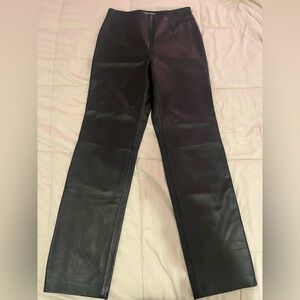 Women’s Black Leather Pants